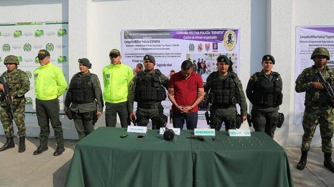Captura de Jonni Andrei Ortega, alias "Pablo". Foto: Policía de Norte de Santander