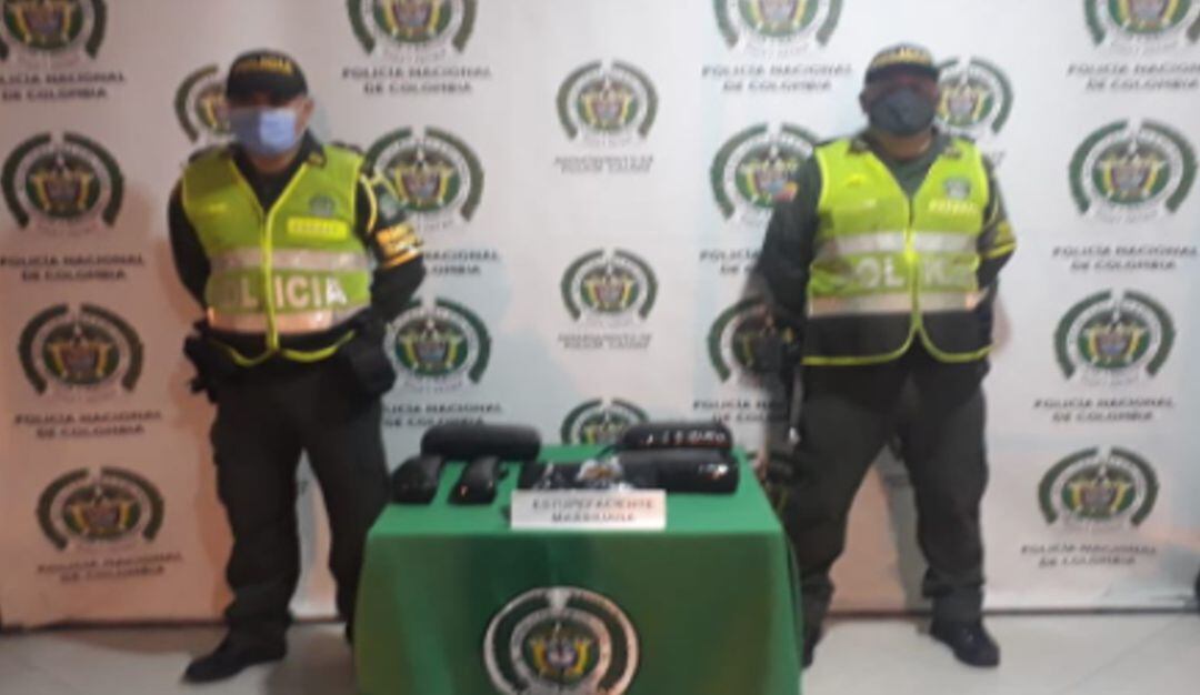 Incautación de marihuana en vías de Caldas.