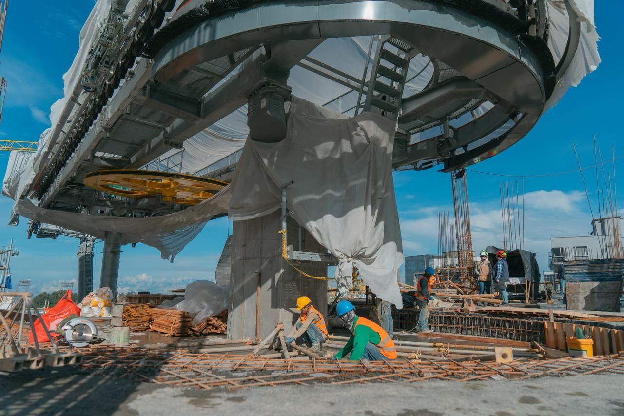 Avanzan las obras en la línea tres del Cable Aéreo en Manizales.