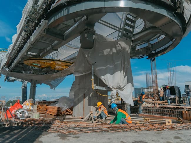 Avanzan las obras en la línea tres del Cable Aéreo en Manizales.