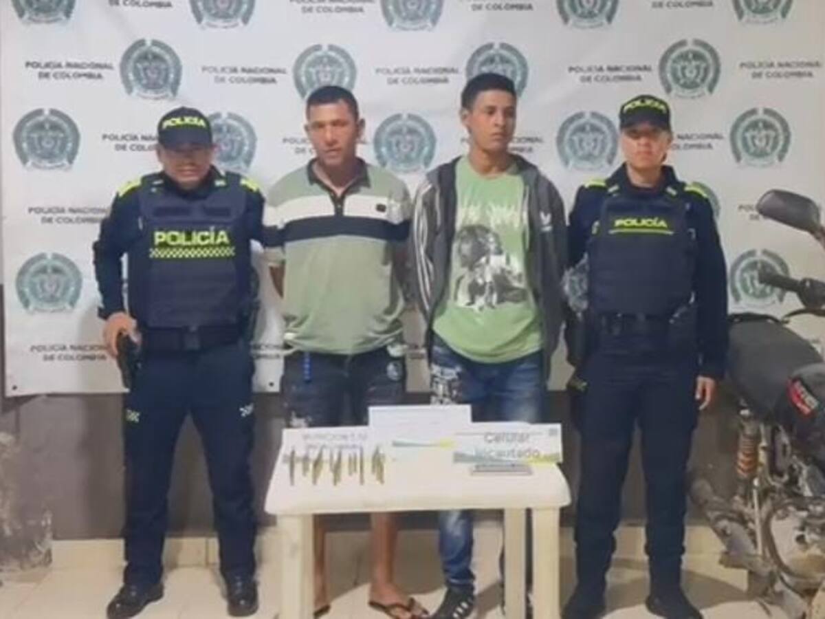 Cayeron dos hombres con munición de uso privativo de las Fuerzas Militares en El Carmen de Bolívar