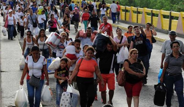 Ingreso de venezolanos a territorio colombiano.