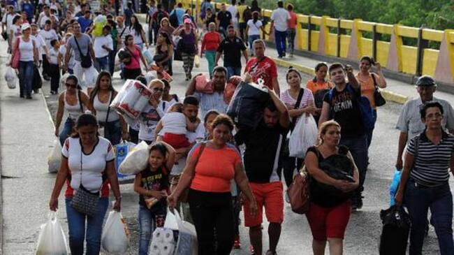 Ingreso de venezolanos a territorio colombiano.