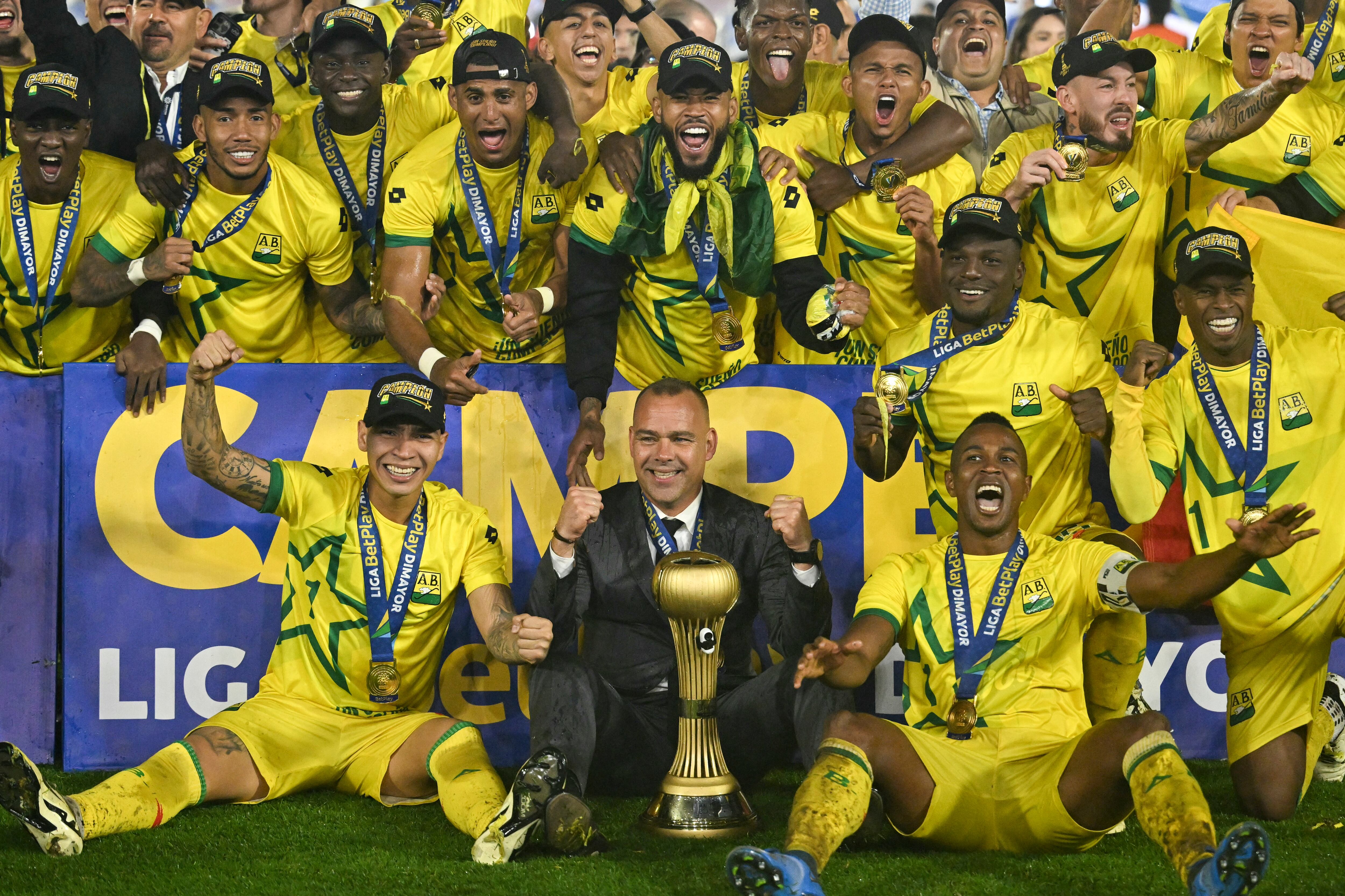 Atlético Bucaramanga, Campeón de Colombia. (Photo by Luis ACOSTA / AFP) (Photo by LUIS ACOSTA/AFP via Getty Images)