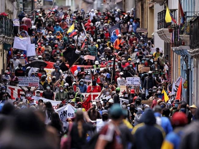 Protestas en Ecuador durante el 2020.                   Foto: Getty 