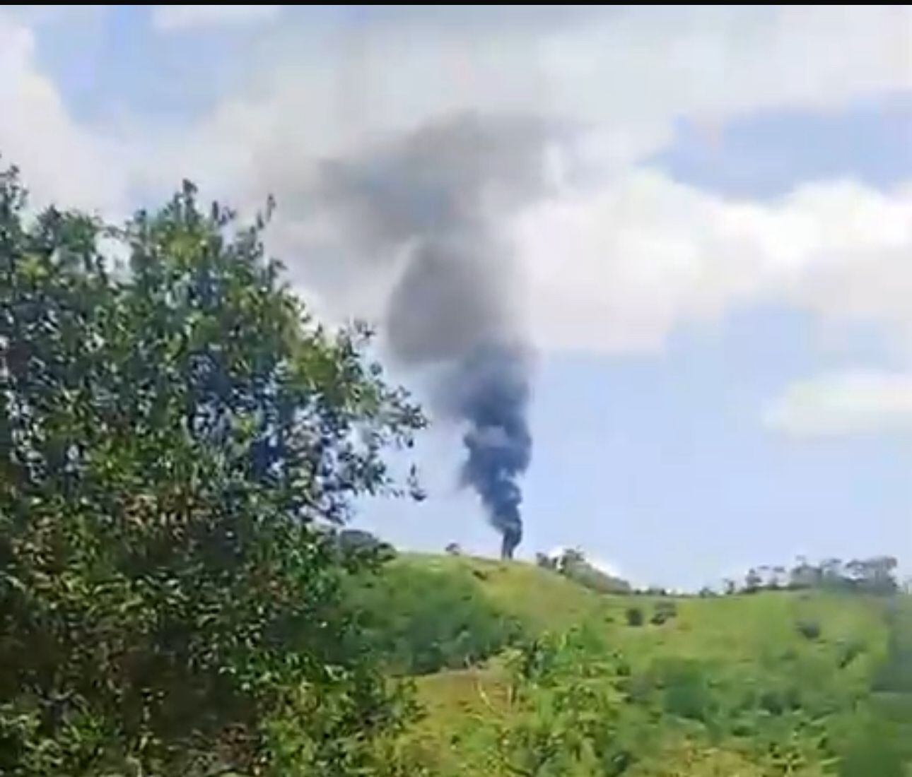 Vereda Los Toros de Amalfi, Antioquia, donde ocurrió el ataque al helicóptero de la Policía y donde se desplazaron las familias. Foto: Cortesía.