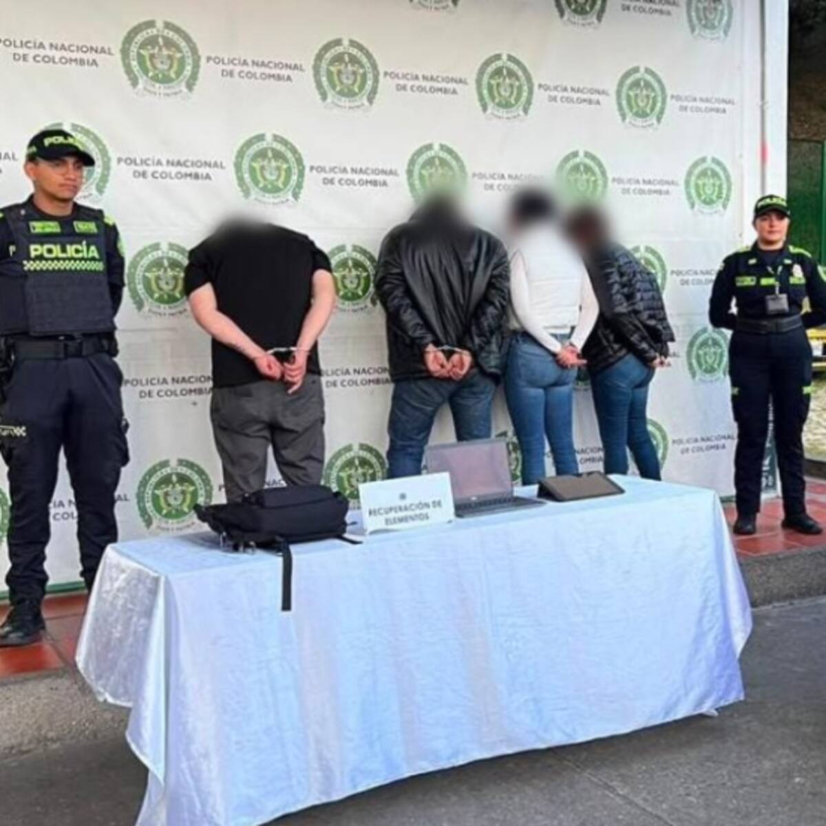 Cuatro personas capturadas en Bogotá tras hacerse pasar por funcionarios de la SIJIN
