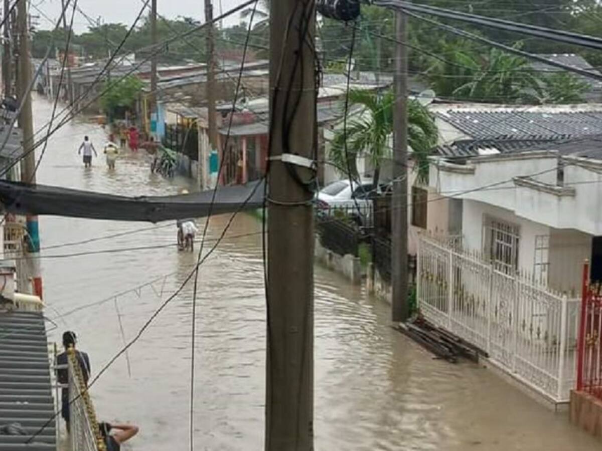 Afectación en varios sectores de Cartagena por torrencial aguacero