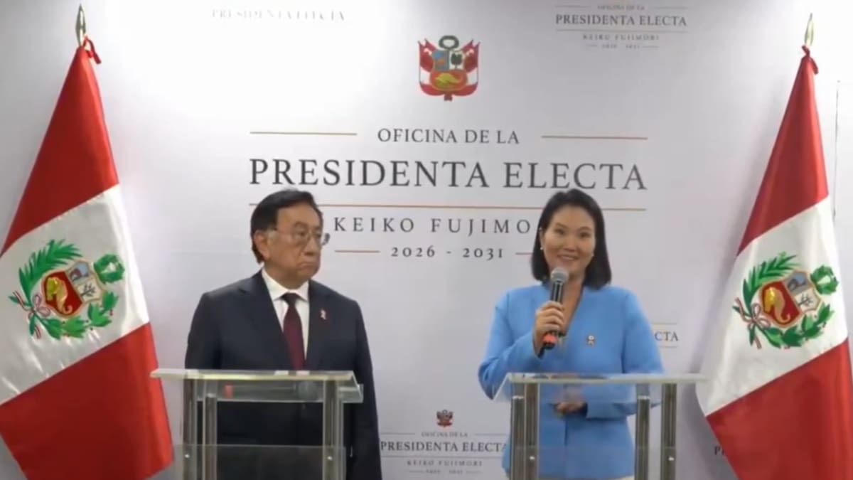 Empalme de gobierno en Perú: Keiko Fujimori se reunió con el presidente interino Balcázar