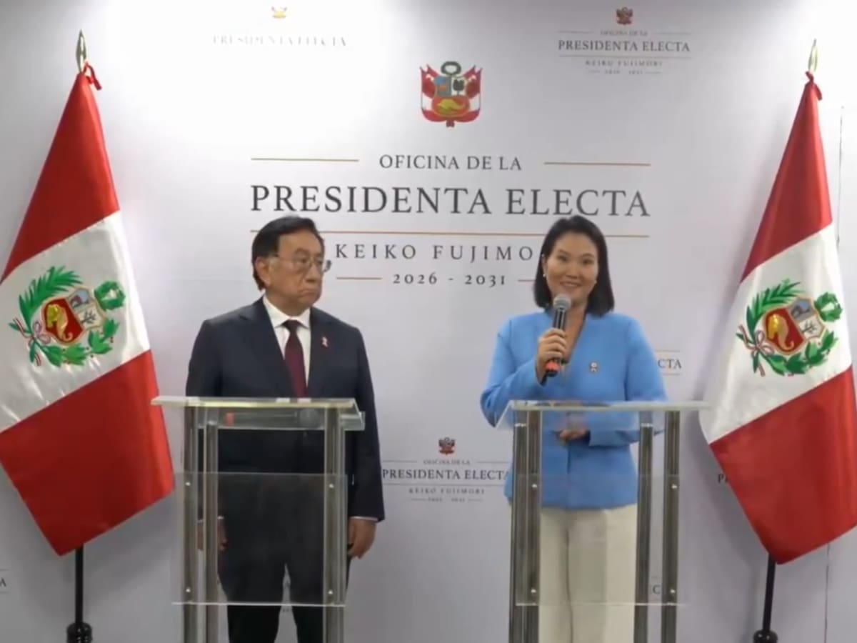 Empalme de gobierno en Perú: Keiko Fujimori se reunió con el presidente interino Balcázar