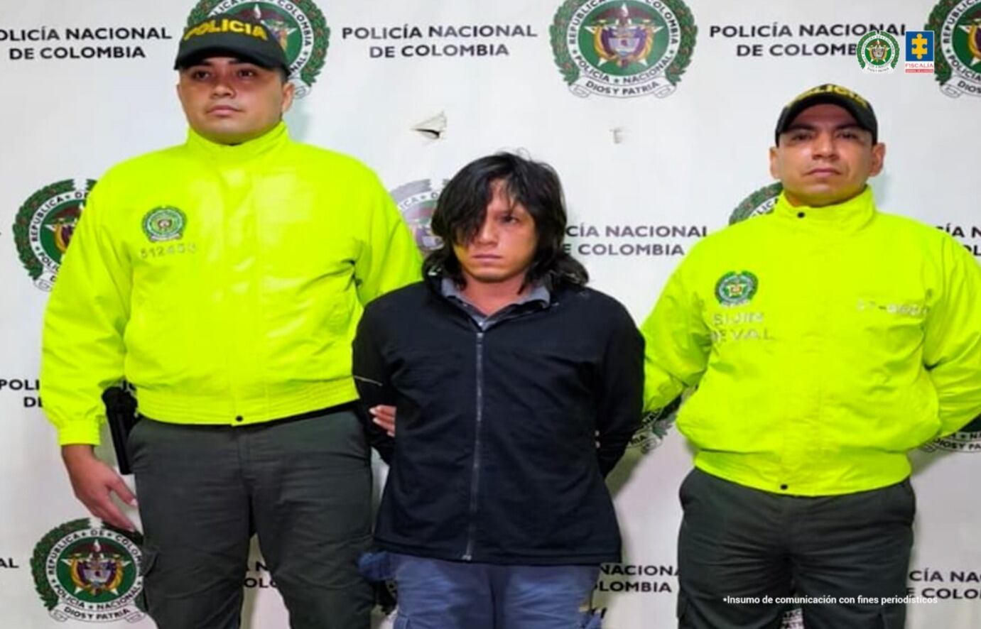 Alias "el enano" en su captura. Foto: Fiscalía General de la Nación