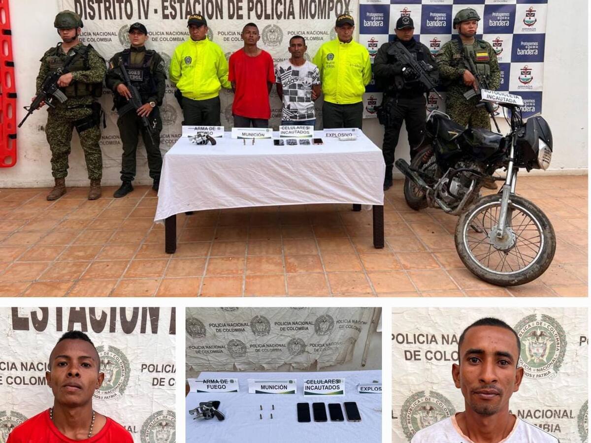Dos presuntos sicarios capturados en Cicuco- Bolívar fueron enviados a la cárcel