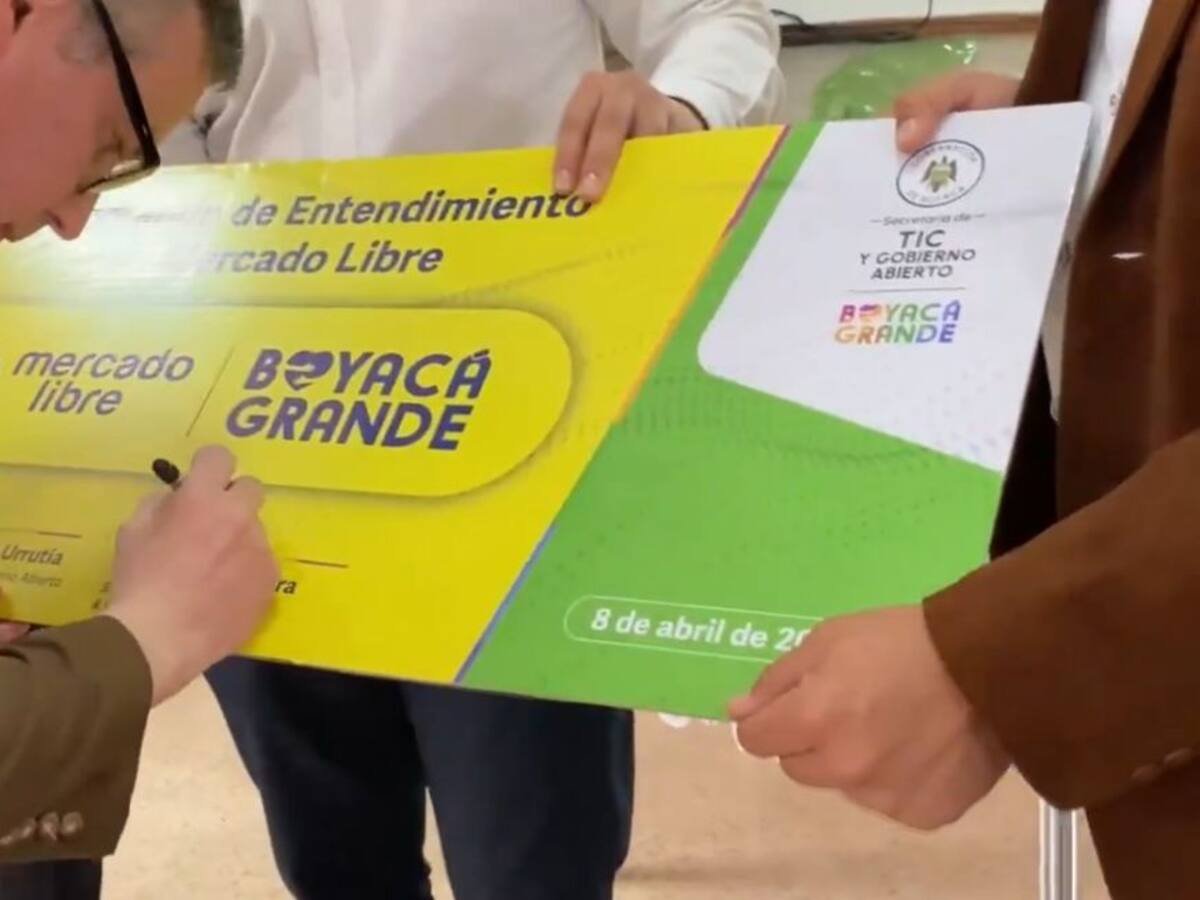Boyacá es el primer departamento que firma un acuerdo con MercadoLibre Colombia