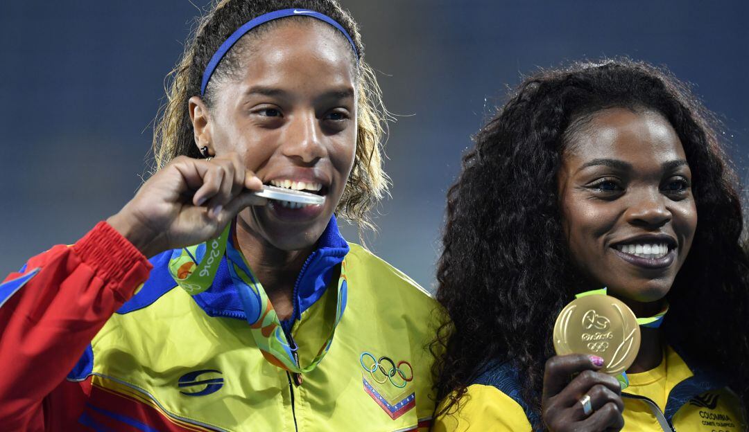 Yulimar Rojas y Caterine Ibargüen en Río 2016