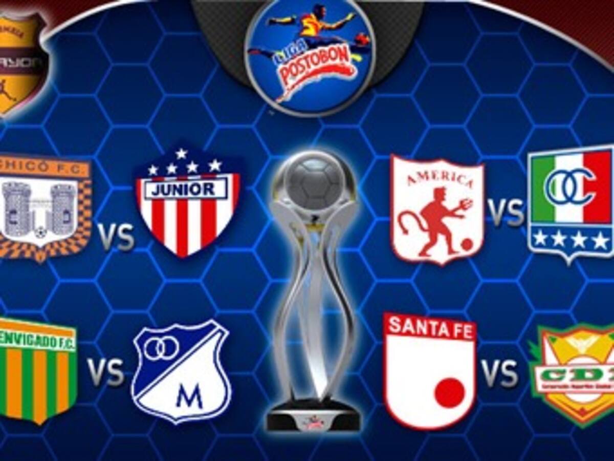 América-Once Caldas y Chicó-Junior abren este sábado los cuartos de final del fútbol de Colombia