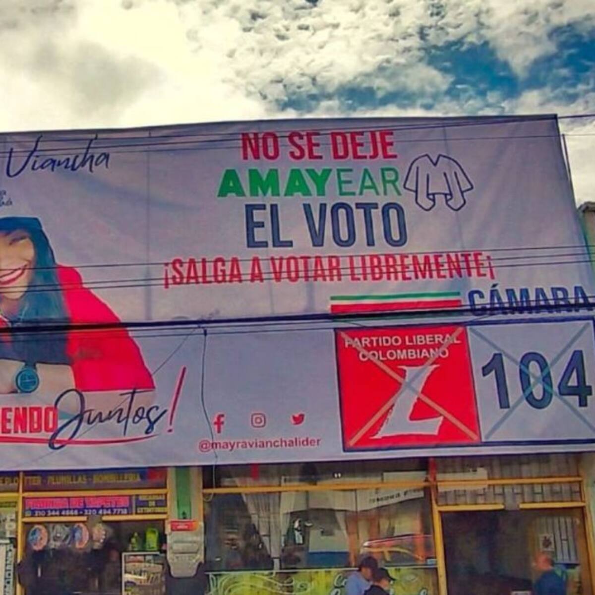 “No se deje Amayear el voto” la polémica valla instalada en el sur de Tunja
