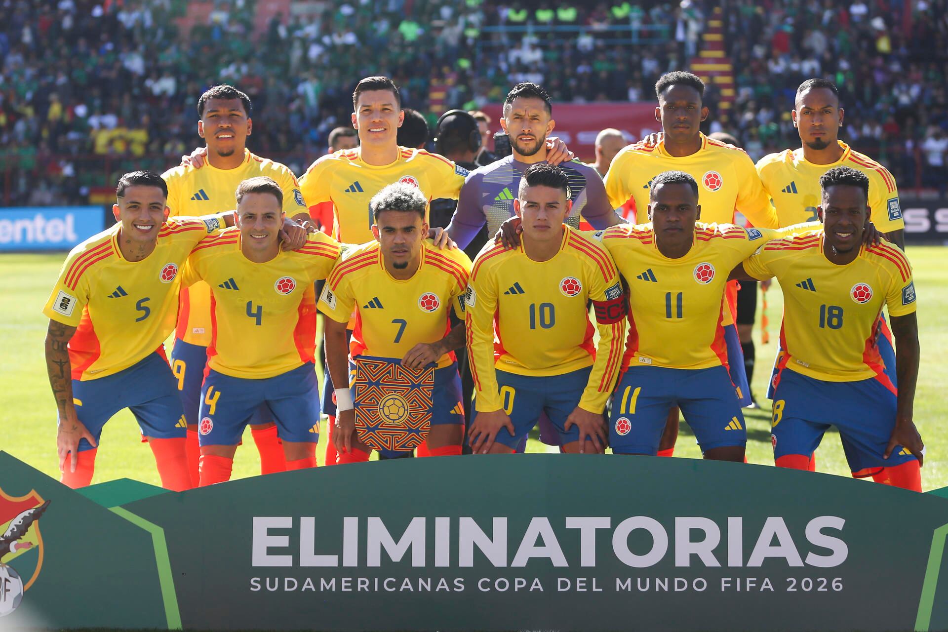 Once titular de la Selección Colombia en El Alto / EFE.