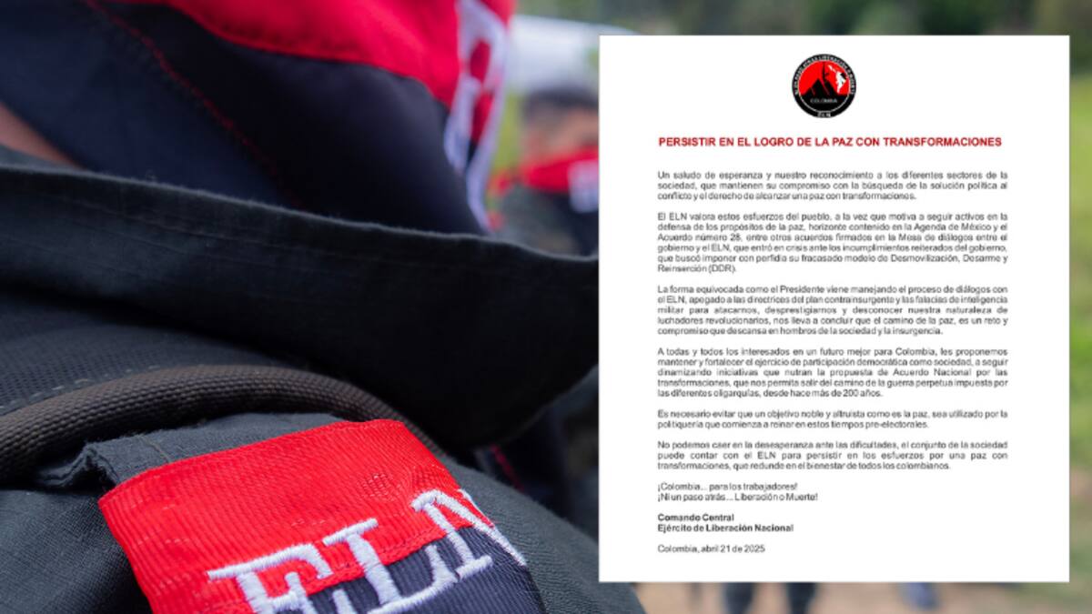 ELN emitió un comunicado afirmando que el gobierno puede contar con la guerrilla en procesos de paz