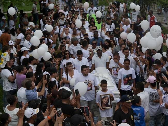 Funeral de Sofía Delgado. (Foto por: JOAQUIN SARMIENTO / AFP)