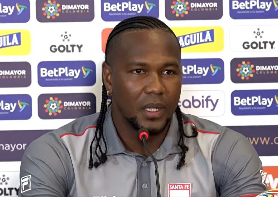 Hugo Rodallega, capitán de Santa Fe / Captura de pantalla