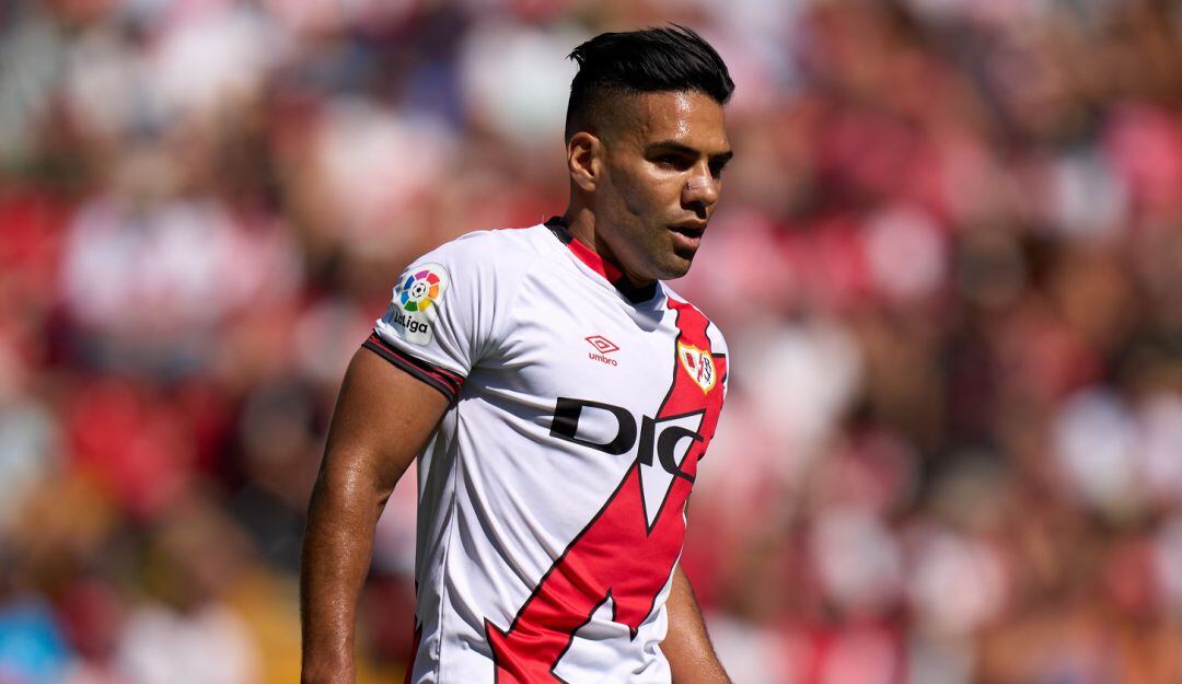 Radamel Falcao García en un partido del Rayo Vallecano