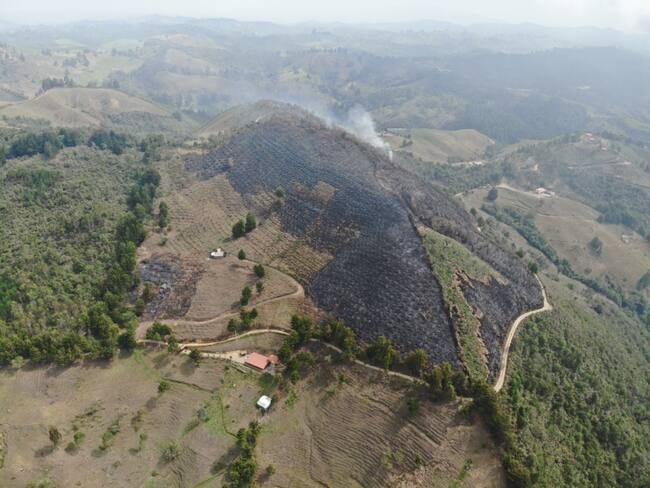 Incendio Forestal Valle de Aburrá. Foto: cortesía