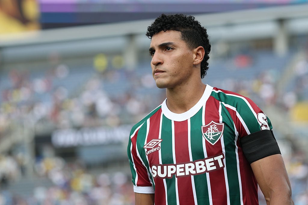 ORLANDO, FLORIDA - JULY 04: Gabriel Fuentes of Fluminese looks on before the FIFA Club World Cup 2025 quarter final match between Fluminense FC and Al Hilal at Camping World Stadium on July 04, 2025 in Orlando, Florida. (Photo by Michael Regan - FIFA/FIFA via Getty Images)
