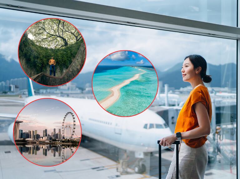 Mujer en aeropuerto / Destinos en Asia (Getty Images)