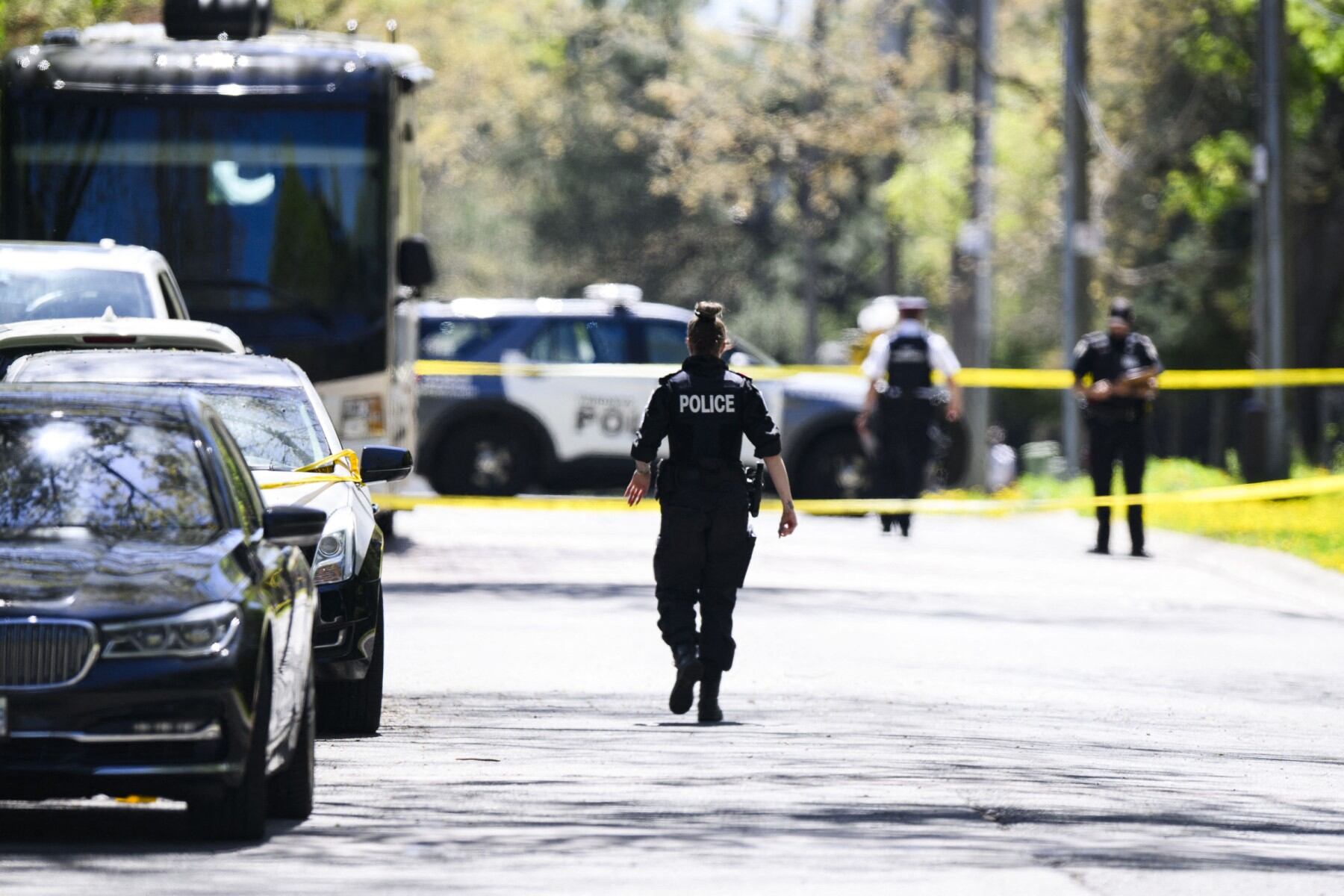 Police said reports indicated one man was taken to hospital with serious injuries after the shooting, which happened at 2:09 am (0609 GMT). A suspect was believed to have fled the scene in a vehicle, and no description was offered. (Photo by Christopher Katsarov Luna / AFP)