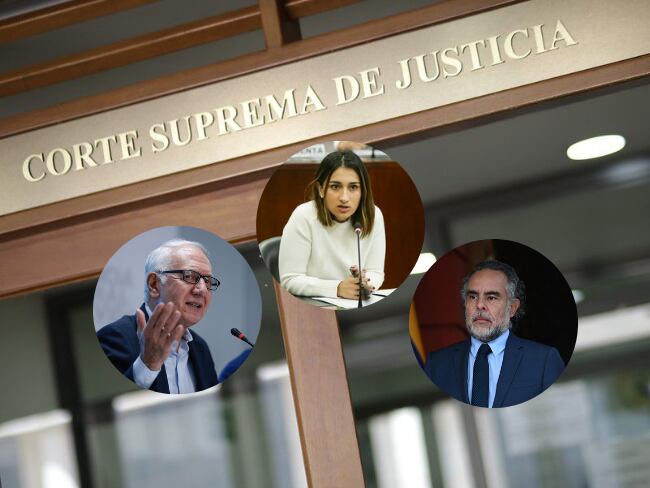 Ministro de Salud, Laura Sarabia y Armando Benedetti en la Corte Suprema