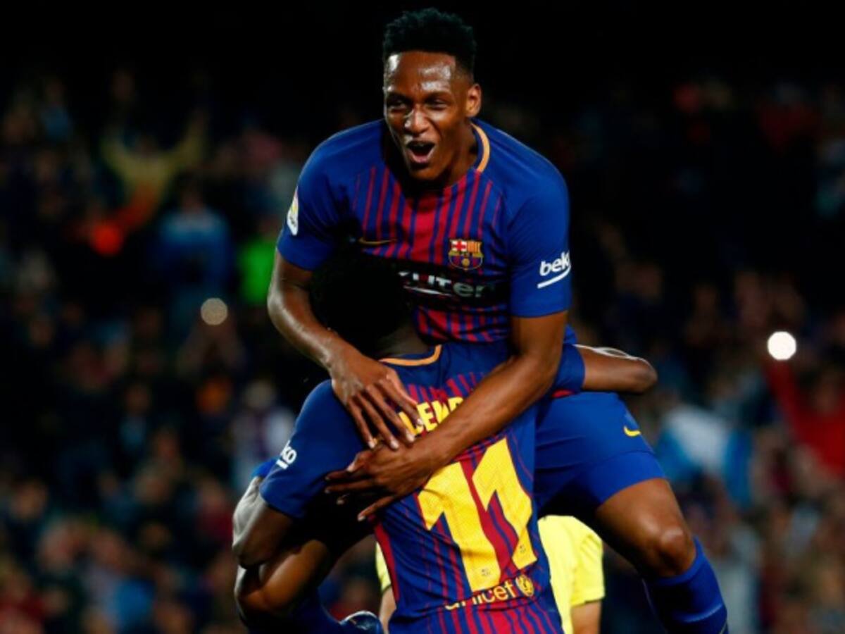 Pékerman presenció la goleada del Barcelona al Villarreal con Mina y Bacca