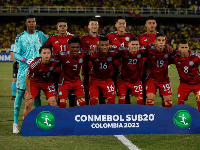 Selección Colombia Sub-20 previo a su duelo ante Brasil / EFE