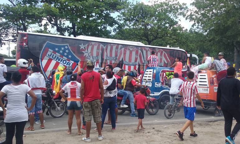 Hinchas del Junior de  Barranquilla