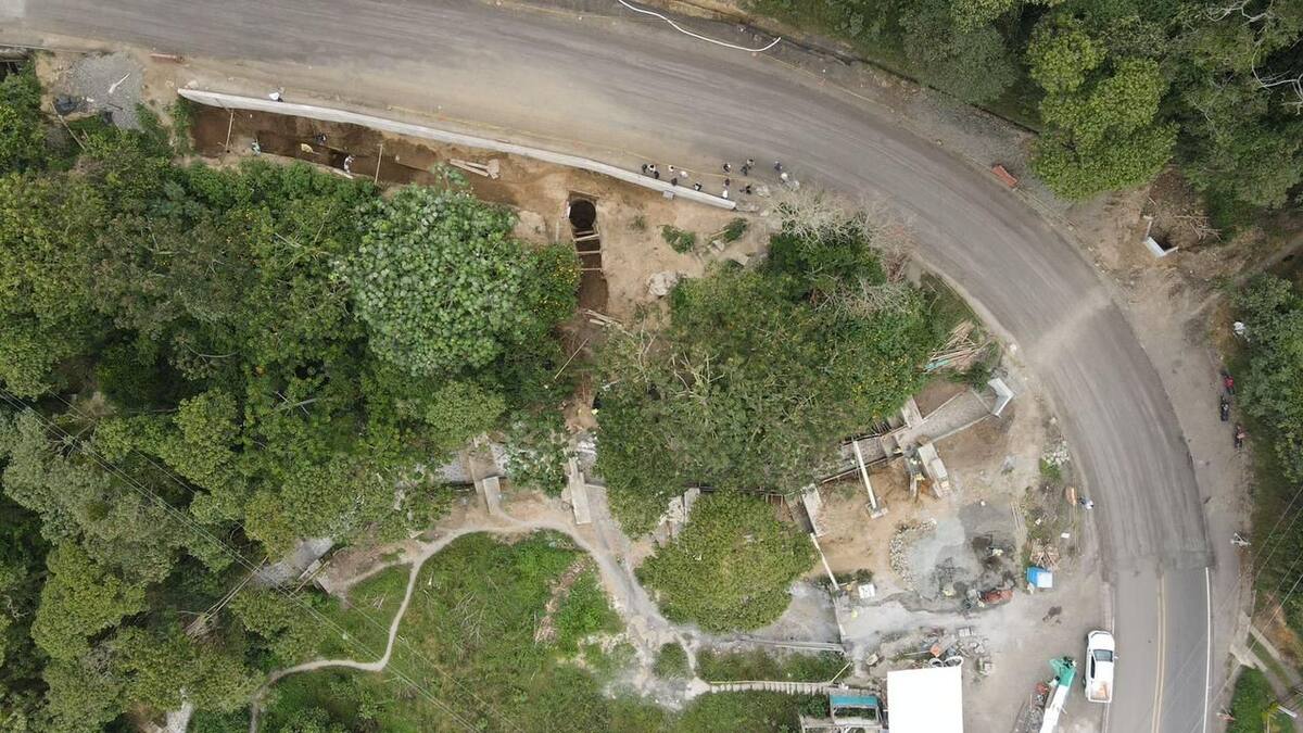 En un 86 % avanzan las obras de estabilización del talud en la vía Remolinos - La Felisa