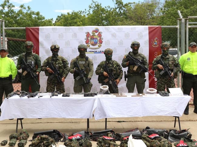 Golpe al ELN en Norte de Santander: 2 muertos y 1,5 toneladas de explosivos incautadas. / Foto: Ejército Nacional.
