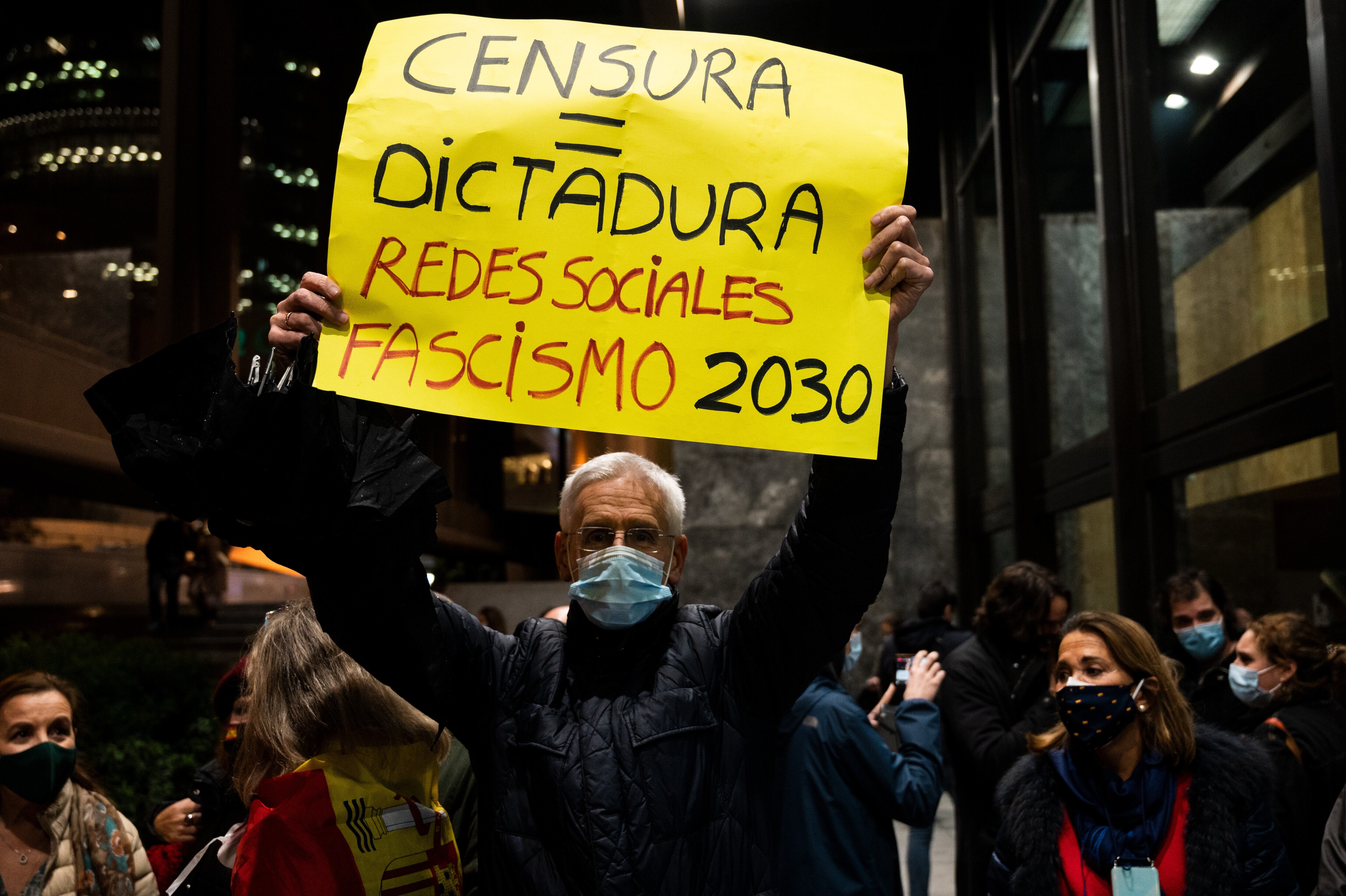 Manifestaciones en rechazo a la censura en internet. 
(Foto: Marcos del Mazo/LightRocket via Getty Images)