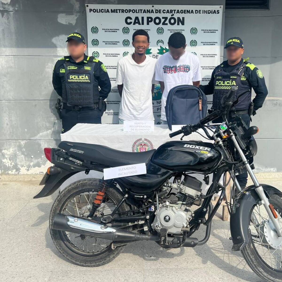 Capturados ‘El Lagar’ y ‘el Coco’ por el hurto de un bolso y un celular el Pozón