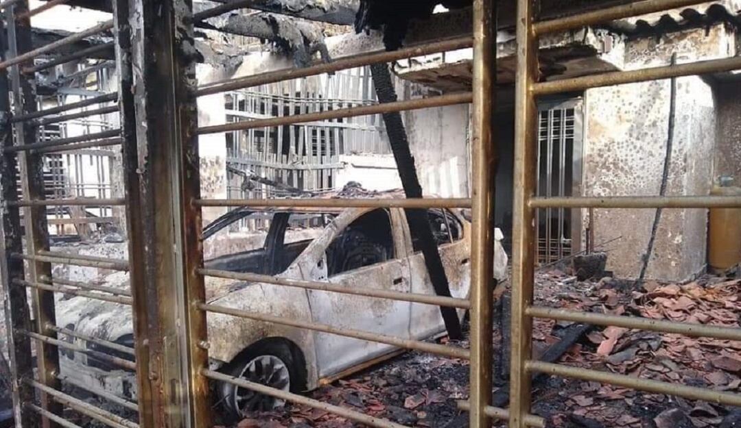 Viviendas incineradas