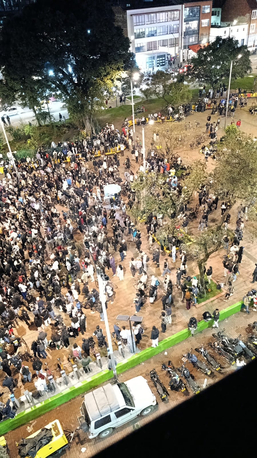 Afectaciones al espacio público en Bogotá durante actividad política. Foto: Suministrada.