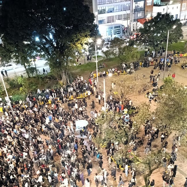 Afectaciones al espacio público en Bogotá durante actividad política. Foto: Suministrada.