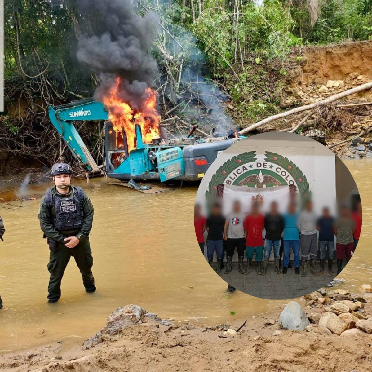 Capturadas doce personas acusadas de explotación ilegal de oro en Puerto Berrío