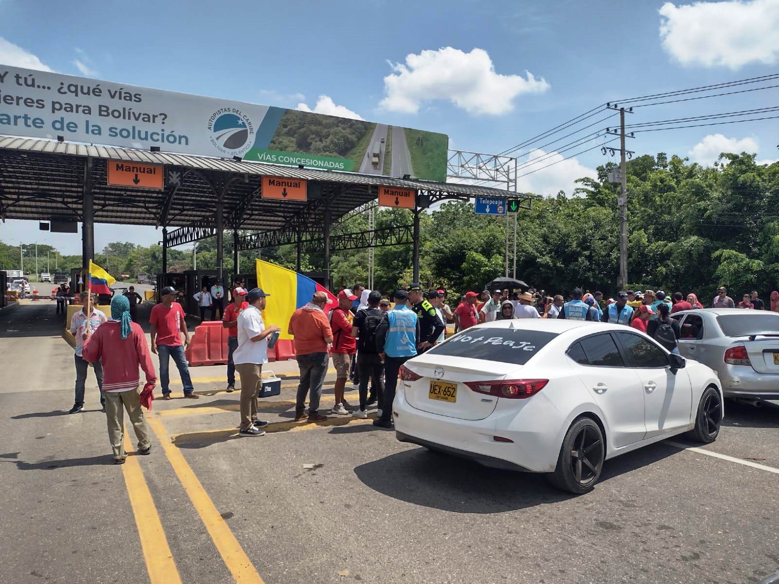 Protestas en peaje de Turbaco han dejado daños por $25.000.000 de pesos: AuCaribe