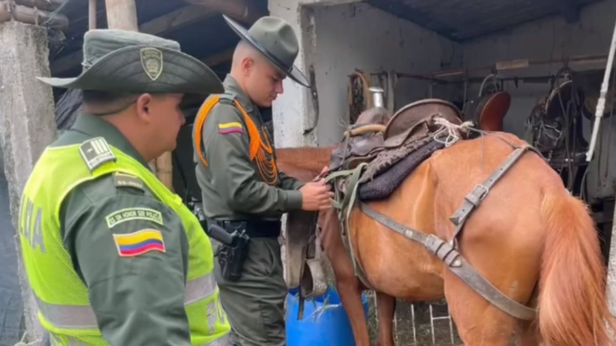 Teniente Alexis Restrepo López, comandante del grupo de carabineros de la Policía