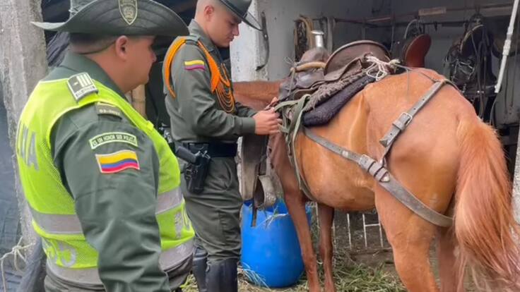 Teniente Alexis Restrepo López, comandante del grupo de carabineros de la Policía