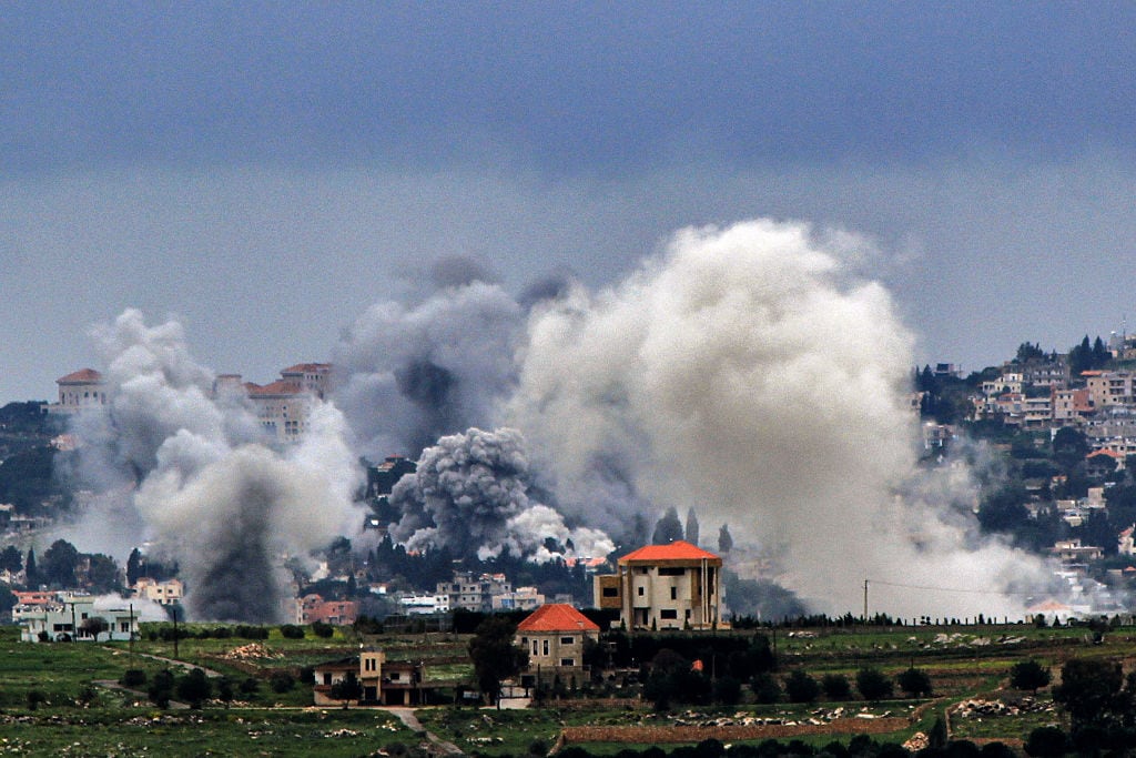 Ataque de Israel en el sur de Líbano. Foto: Stringer/dpa (Photo by Stringer/picture alliance via Getty Images)