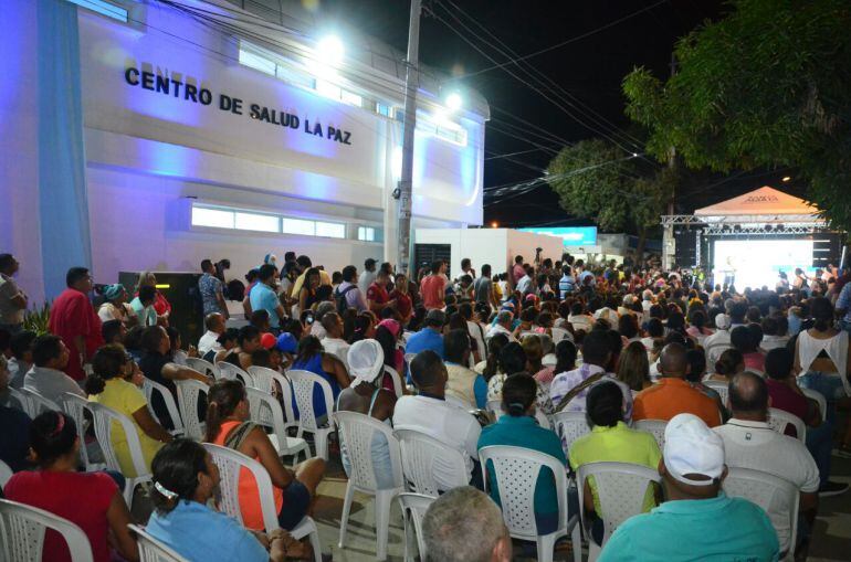 Así fue inaugurado el centro de salud de La Paz el pasado 10 de agosto pese a que no está funcionando.