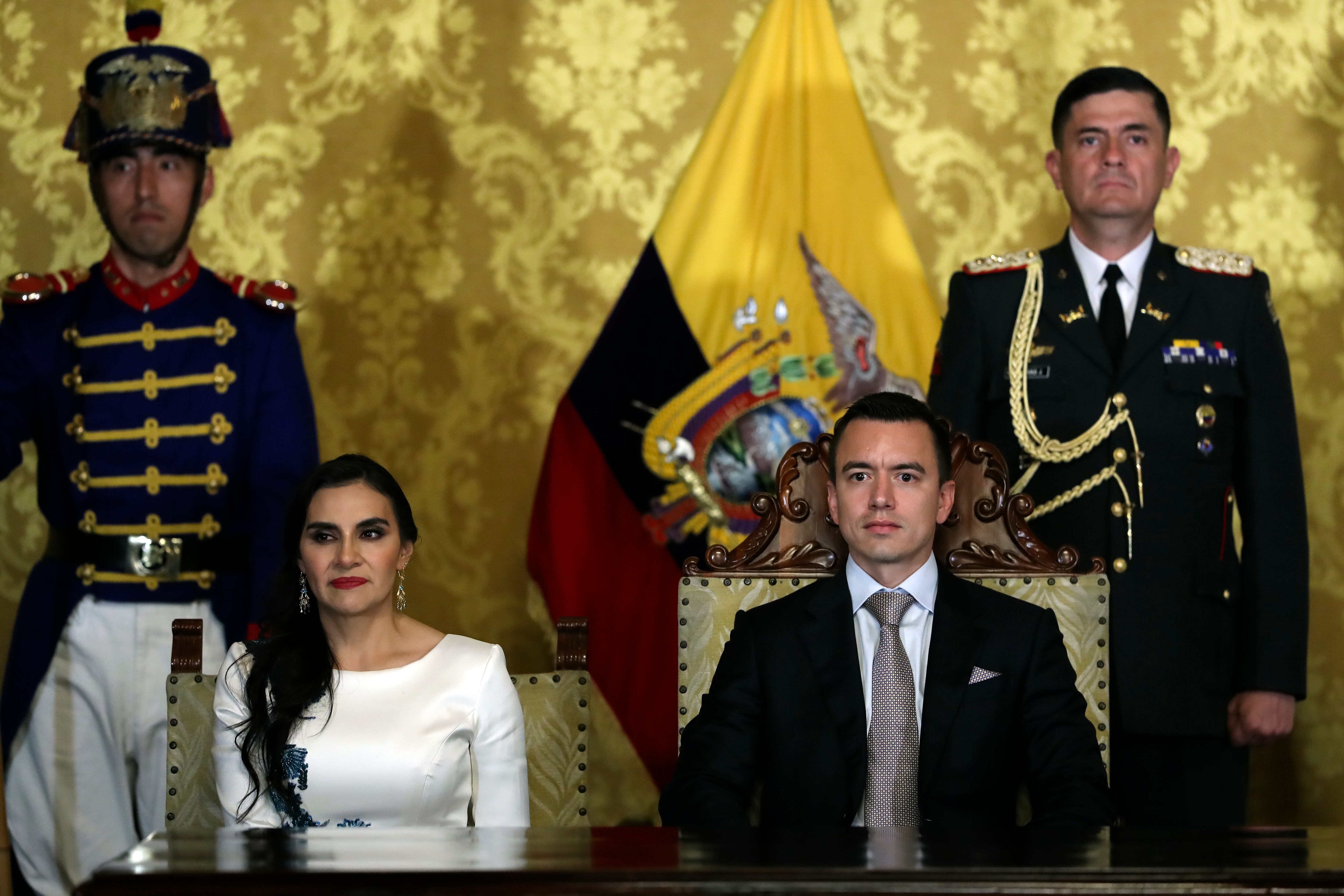 El presidente de Ecuador Daniel Noboa suspendió por cinco meses a la vicepresidenta Verónica Abad por presunto "abandono de cargo". (Foto: EFE)