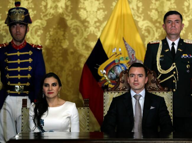 El presidente de Ecuador Daniel Noboa suspendió por cinco meses a la vicepresidenta Verónica Abad por presunto "abandono de cargo". (Foto: EFE)