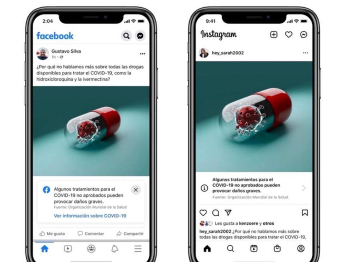 Facebook e Instagram agregarán etiquetas a contenidos sobre tratamientos