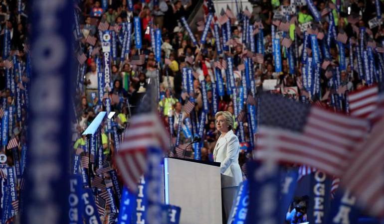 Hillary Clinton en campaña Presedencial.